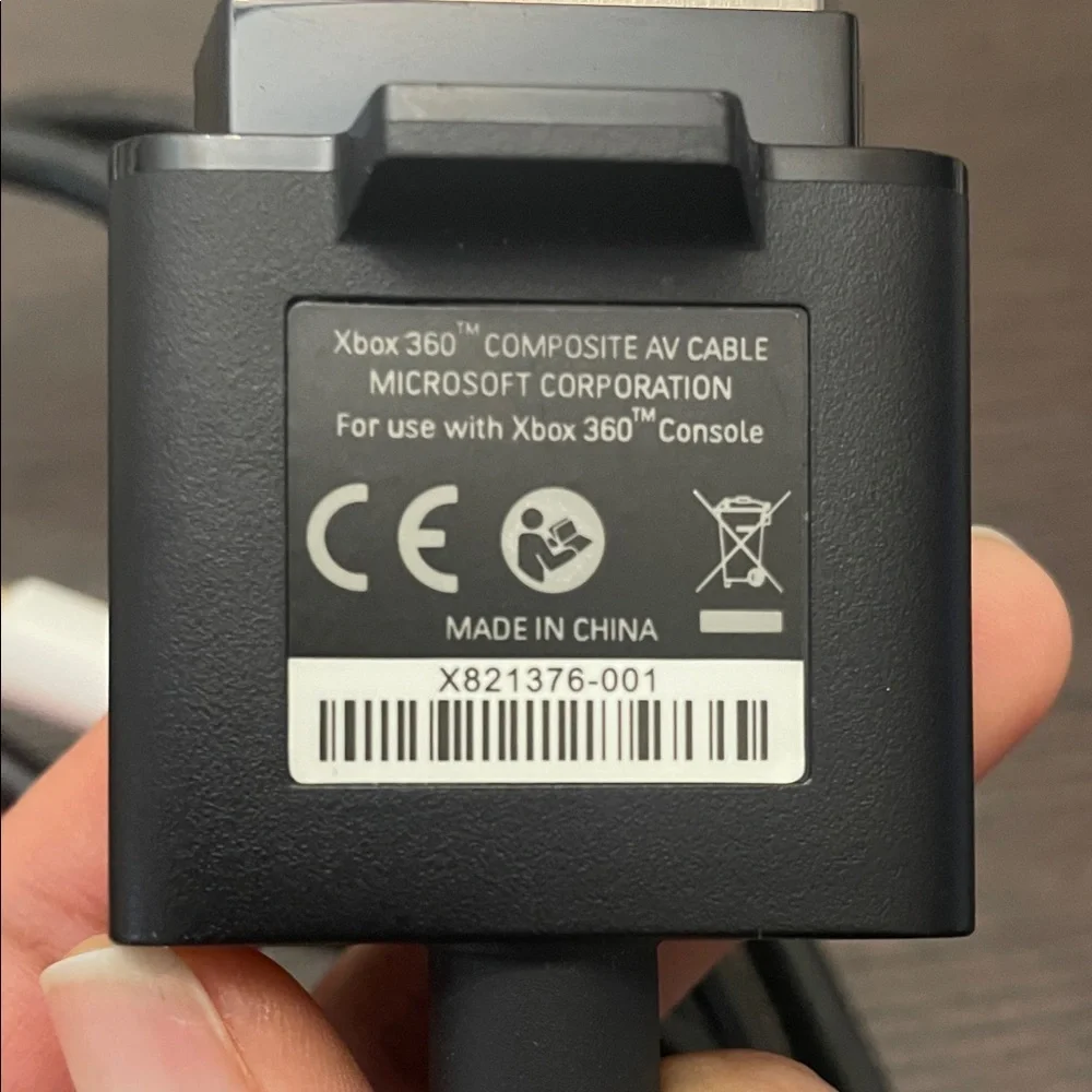 Microsoft Xbox 360 composite AV Cable with Red, White, Yellow Connectors